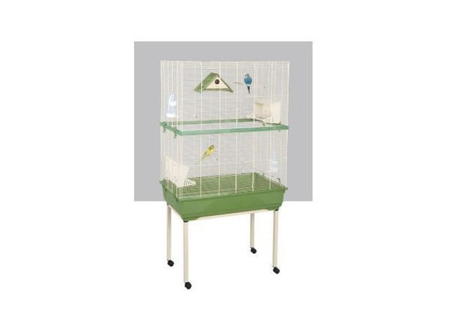 Stilvoller iMac Kira Holzschreibtisch in Grün-Weiss, 80 cm