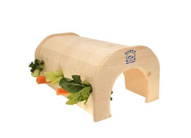 Heimtierbedarf Resch - Futtertunnel Nager Holz natur