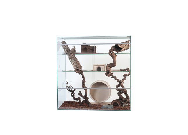 Nagerterrarium mit Seitenbelüftung und zwei Etagen