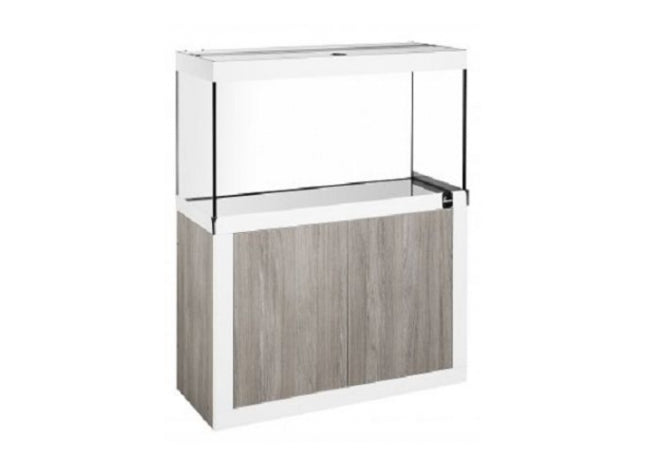 Modernes Aquarium-Set in Trüffelweiss für stilvolle Unterwasserwelten