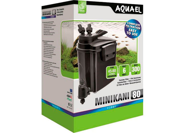 MiniKani 80 Aussenfilter für Aquarien mit einer Leistung von 300 l/h