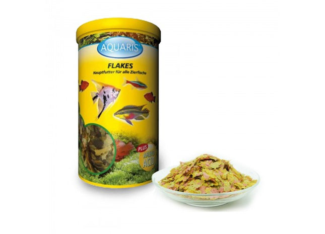 Aquaris Flakes Aquarium Fischfutter - hochwertiges Fischfutter für gesunde und farbenfrohe Aquarienbewohner
