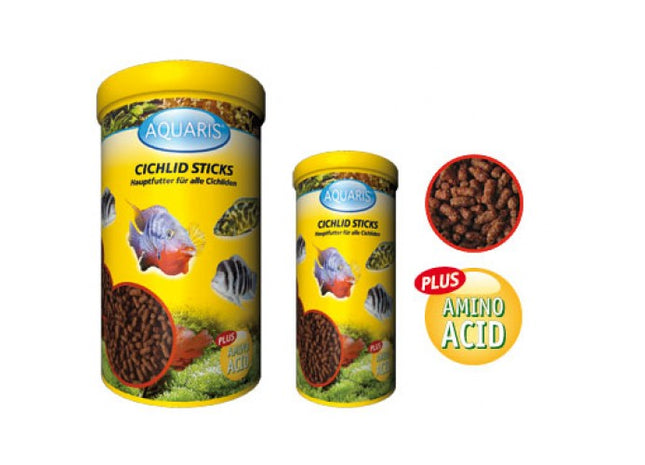 Aquaris Cichlid Sticks - Hochwertiges Aquarium Fischfutter für Cichliden