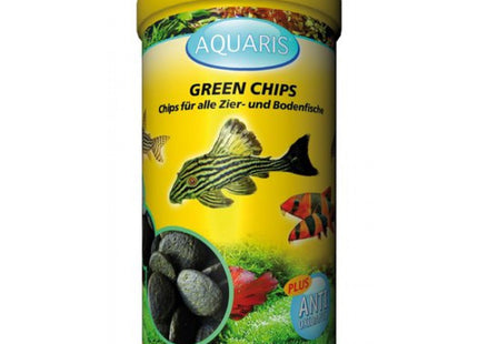 Aquaris - Green Chips, Aquarium Fischfutter für Welse 250ml