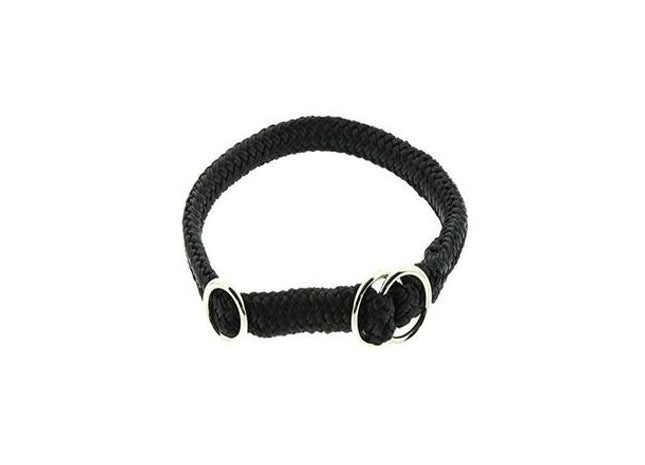 Schwarzes Dino-Halsband aus Poly-Material mit Stopper-Funktion