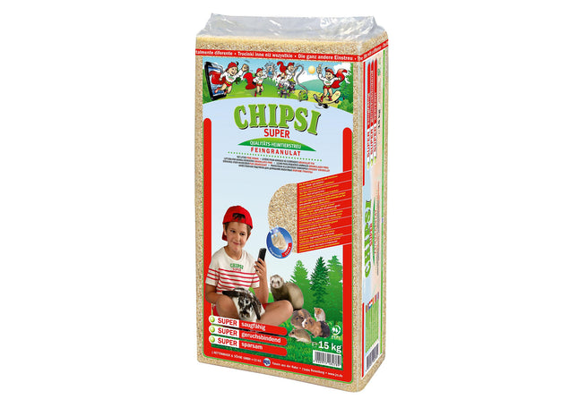Chipsi Super Feingranulat Kleintierstreu - hochwertiges Einstreu für Kleintiere