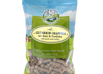 Bellfor Gutshof-Happen Soft-Snack getreidefrei mit Ente und Truthahn, 200 g, ideal für empfindliche Hunde