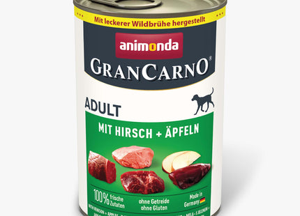 Animonda GranCarno Adult Hundefutter mit Hirsch und Apfel, 6 Stück à 400 g