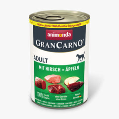 Animonda GranCarno Adult Hundefutter mit Hirsch und Apfel, 6 Stück à 400 g