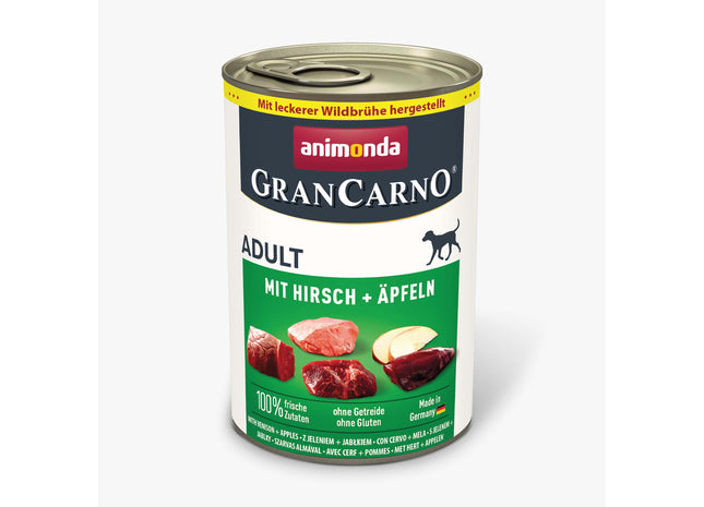 Animonda GranCarno Adult Hundefutter mit Hirsch und Apfel, 6 Stück à 400 g
