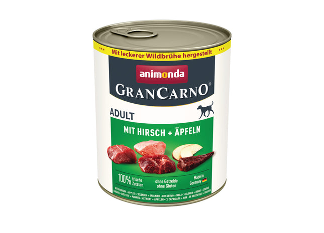 Animonda GranCarno Adult Hundefutter mit Hirsch und Apfel, 6 Stück à 800 g
