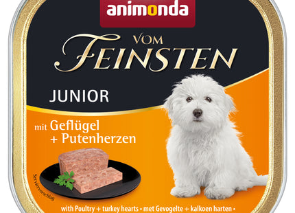 Animonda - Vom Feinsten Junior für Hund mit Geflügel + Putenherzen 150g / 22Stk.