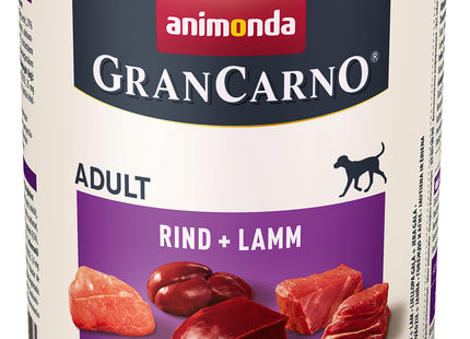 Animonda - GranCarno Adult für Hunde mit Rind + Lamm 400g + 800g / 6Stk.