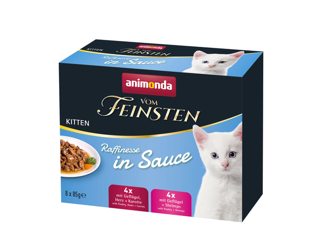 Animonda Feinschmecker Katzenfutter Kitten Mixpack Rafinesse in Sauce 8 x 85 g