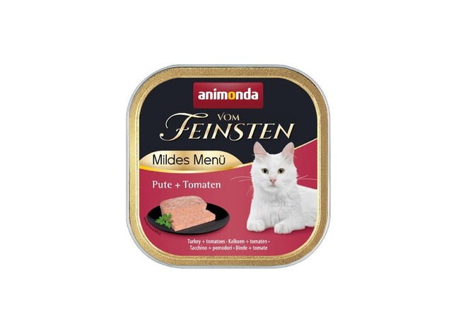 Animonda Vom Feinsten für kastrierte Katzen mit Pute und Tomaten, hochwertiges Nassfutter, 32 Stück à 100 g