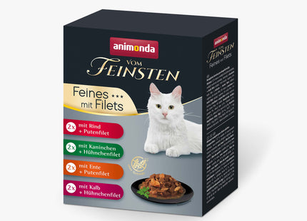 Animonda Vom Feinsten Adult – Mixpack Feine Vielfalt mit Filets in Sauce – 8Stk. à 85g