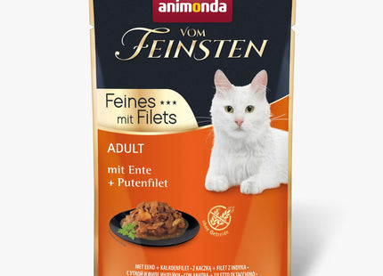 Animonda Vom Feinsten Adult – Frischebeutel Ente + Putenfilet – 18Stk. à 85g