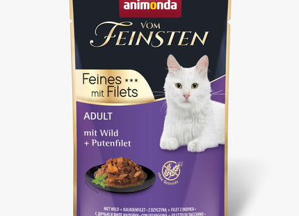 Animonda Vom Feinsten Adult – Frischebeutel Wild + Putenfilet – 18Stk. à 85g