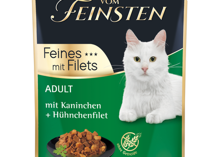 Animonda Vom Feinsten Adult – Frischebeutel Kaninchen + Hühnchenfilet – 18Stk. à 85g