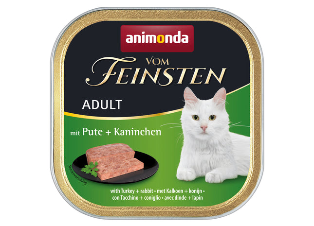 Animonda Vom Feinsten Adult Katzenfutter mit Pute und Kaninchen, 32 Stück à 100 g