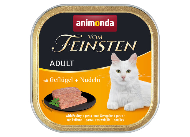 Animonda Vom Feinsten Adult Katzenfutter mit Geflügel und Nudeln, 32 Stück à 100 g