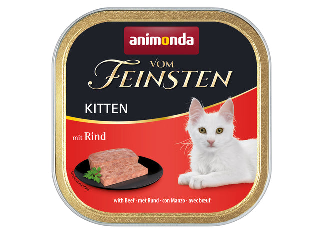 Animonda Vom Feinsten Kitten Katzenfutter mit Rind, 32 Stück à 100 g