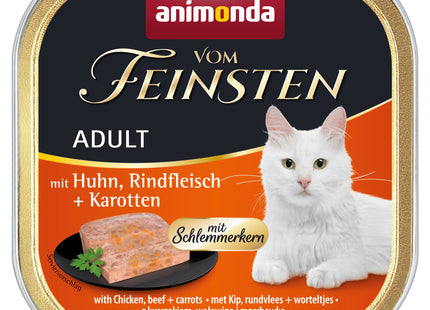 Animonda Vom Feinsten Adult mit Huhn, Rindfleisch & Karotten – 32Stk. à 100g