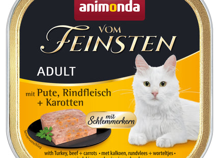 Animonda Vom Feinsten Adult mit Pute, Rindfleisch & Karotten – 32Stk. à 100g