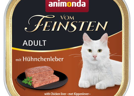 Animonda Vom Feinsten Adult Pastete mit Hühnchenleber – 32 Stk. à 100g