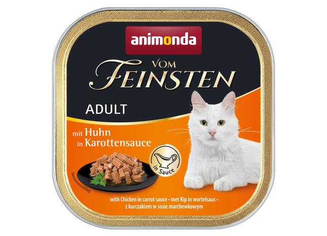 Animonda Katzenfutter Huhn Karottensauce 32x100g - hochwertiges Nassfutter für Katzen