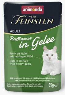 Animonda Feinschmecker Katzenfutter Adult Raffinesse Gelee Huhn mit Wild 18x85g