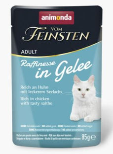 Animonda Katze von Feinsten Adult Raffinessen in Gelee Huhn mit Seelachs 18 Stück à 85 g