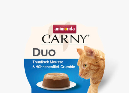 Animonda Carny Duo Adult – Thunfisch Mousse & Hühnchenfilet-Crumble – 24Stk. à 70g