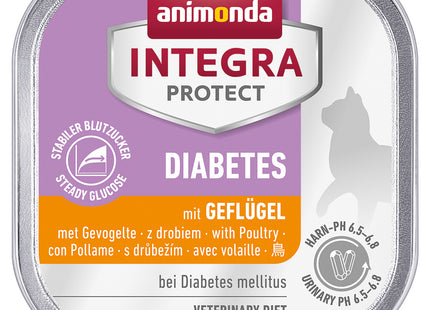 Animonda INTEGRA PROTECT Katzennassfutter Diabetes, Geflügel 16Stk. à 100g