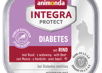 Animonda INTEGRA PROTECT Katzennassfutter Diabetes mit Rind 16Stk. à 100g