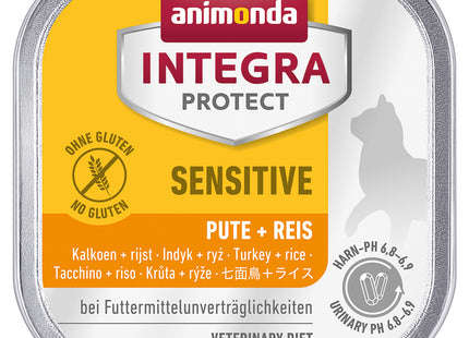 Animonda INTEGRA PROTECT Sensitive Katzennassfutter Pute + Reis 16 Stk. à 100g