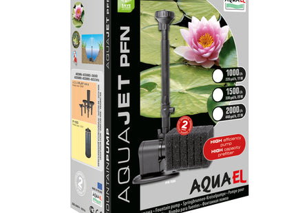 Aquael Aqua Jet PFN 2000 - kompakte schwarze Teichpumpe