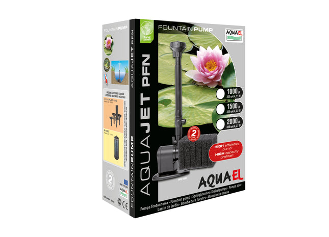 Aquael Aqua Jet PFN 2000 - kompakte schwarze Teichpumpe