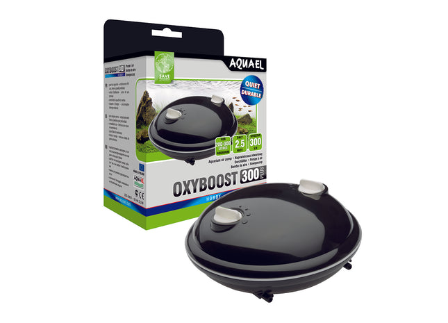 Aquael OXYBOOST APR-300 Plus, 300 l/h - leistungsstarker Luftpumpenfilter für Aquarien bis 300 Liter Fassungsvermögen