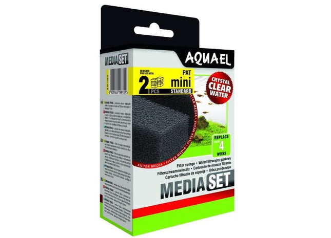 Aquael Sponge Fan-Mini Plus, 2 Stk. - Effiziente Filtermedien für die Aquarienreinigung