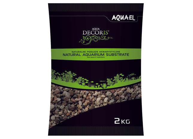 Aquael Natural Mehrfarbiges Kies 3 - 5 mm, 2 kg - hochwertiges Aquariumkies für eine natürliche und bunte Gestaltung des Aquariums