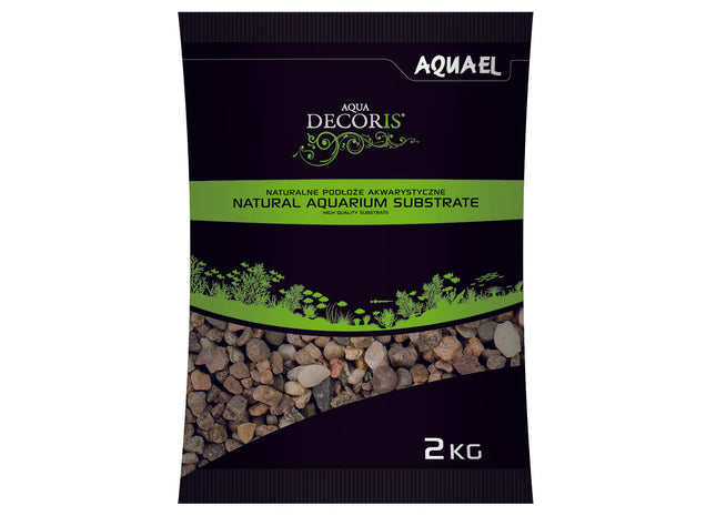 Aquael Natural Mehrfarbiges Kies 5 - 10 mm - hochwertiges Aquariumkies in verschiedenen Farben und Grössen
