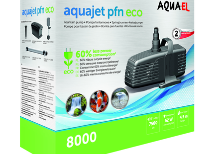 Aquael Aqua Jet PFN 8000 Eco - Teichpumpe, schwarz
