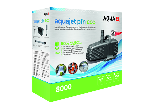 Aquael Aqua Jet PFN 8000 Eco - Teichpumpe, schwarz