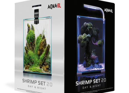 Aquael Shrimp Set DN 20 in elegantem Schwarz - perfekt für Garnelenliebhaber!