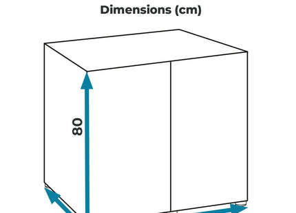 Aquael - Schrank Optiset, weiss 125/ 80x81x36cm