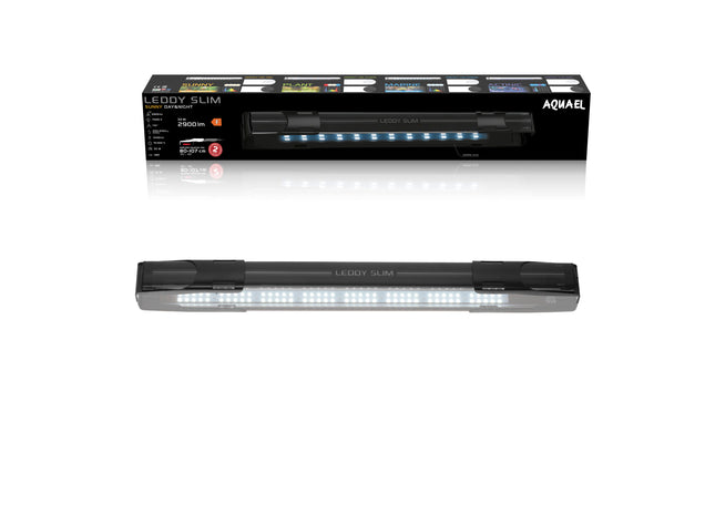 Aquael Leddy Slim Sunny Schwarz 20 - Moderne Aquariumbeleuchtung für ein sonniges Ambiente