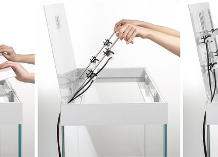 Aquarium-Set in Weiss, 20 Liter, von Aquael