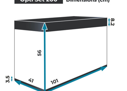 Aquael - Aquarium-Set Optiset, weiss 2.0