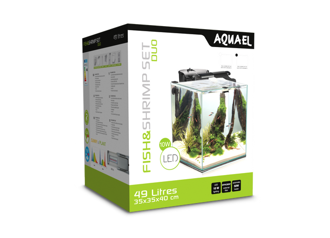 Aquael Fish & Shrimp Set Duo 35 in Weiss - Perfektes Zuhause für deine Aquarienbewohner